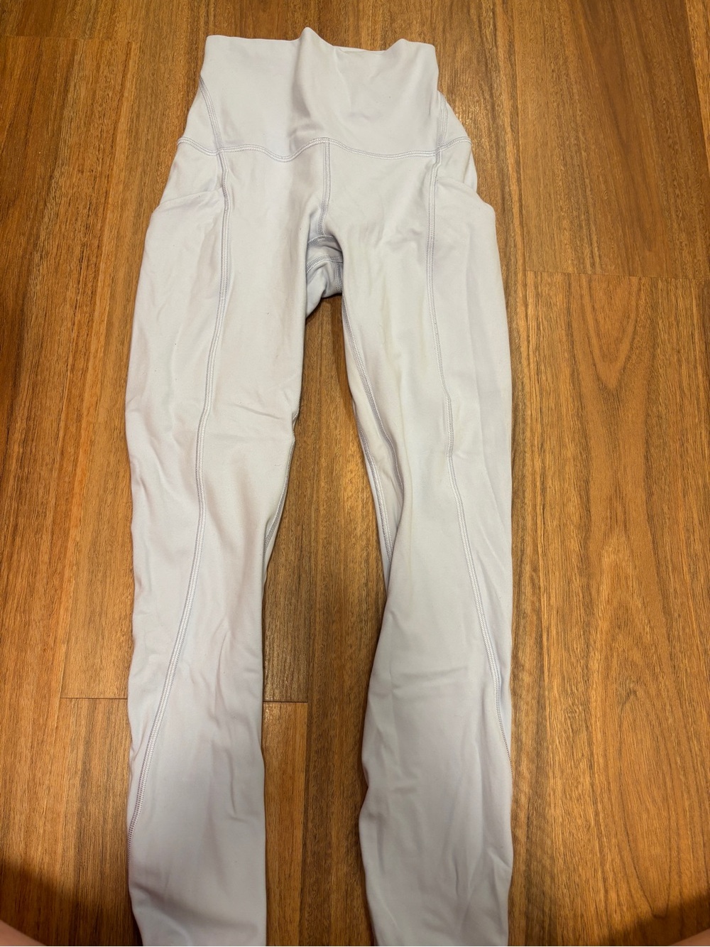 High-Waist Light Grey Lululemon Active Leggings